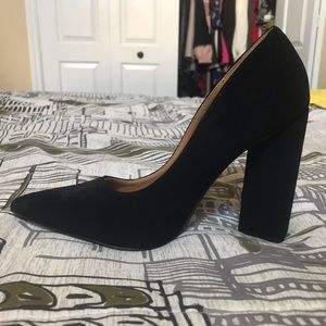 Qupid Velvet block heels